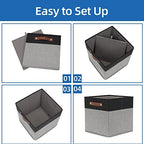 Temary Fabric Cube Storage Bins 12 Inch Decorative Storage Cubes Baskets 4 Pack - Image 7