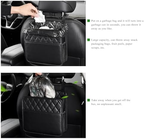 2PCS Car Seat Back Organizer, Waterproof Leather Hanging Backseat Organizer - Image 5
