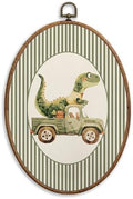 SONMYSULIL Dinosaur Car Nursery Wall Art Decor, Boys Room Oval Wall Hanging by Unknown