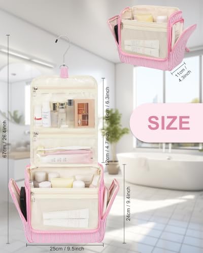 Relavel Travel Hanging Toiletry Bag, Makeup Bag - Image 6