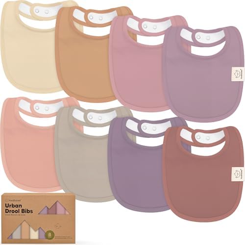 KeaBabies 8-Pack Organic Baby Bibs by KeaBabies