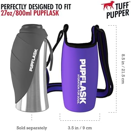 Tuff Pupper PupFlask Insulated Neoprene Dog Water Bottle Holder Sling - Image 2