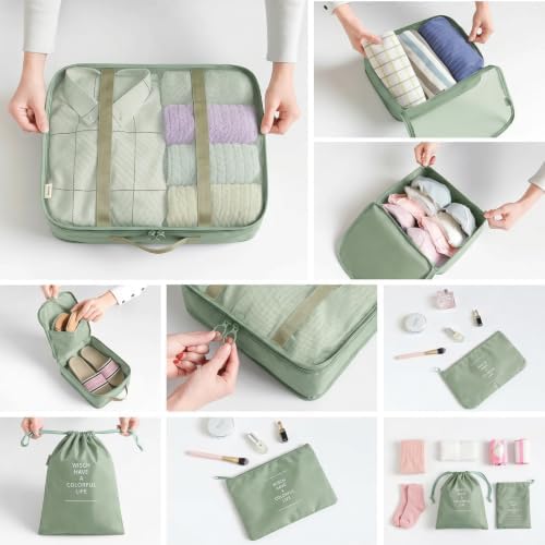 LANSKLBD 6/8 Set Packing Cubes for Suitcases Travel Luggage Packing Organizers - Image 4