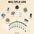 Legging Organizer for Closet, Metal Yoga Pants Hangers 1 Pack w/10 Clips Holds - Image 5