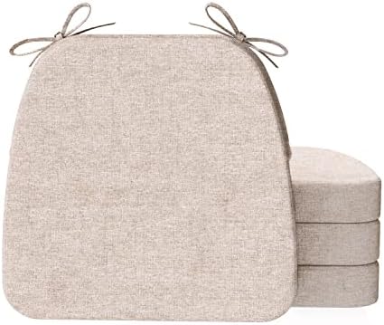 AAAAAcessories D-Shaped Chair Cushions, Machine-Washable Cover, Oatmeal Beige by AAAAAcessories