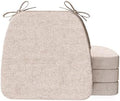 AAAAAcessories D-Shaped Chair Cushions, Machine-Washable Cover, Oatmeal Beige by AAAAAcessories
