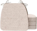 AAAAAcessories D-Shaped Chair Cushions, Machine-Washable Cover, Oatmeal Beige by AAAAAcessories