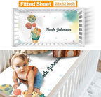 Custom Crib Bedding Set for Boys Bear Balloons Design Gifts - Image 3