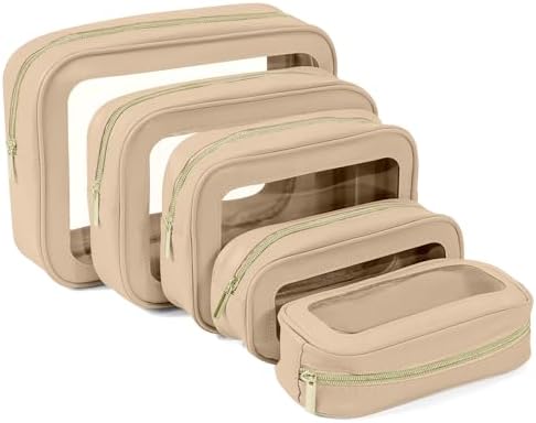 YOPCDJ 5PCS Diaper Bag Organizer Pouch Set, TSA Approved Toiletry Bag，Clear by YOPCDJ