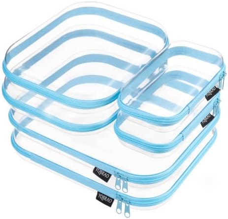 YQBRAO Clear Hard Shell Zipper Cases, 6 Multi-Size Organizers by Unknown