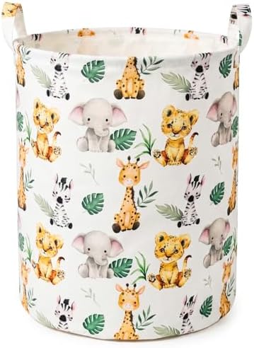 Kids Laundry Basket Waterproof Woodland Animals Baby Laundry Hamper Dirty by FIGEPO