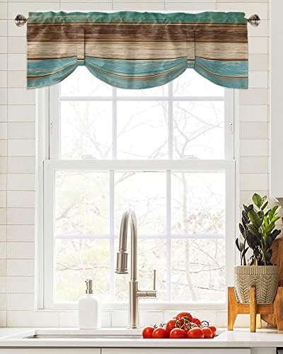 Farmhouse Blackout Tie Up Valance Curtains - Image 2