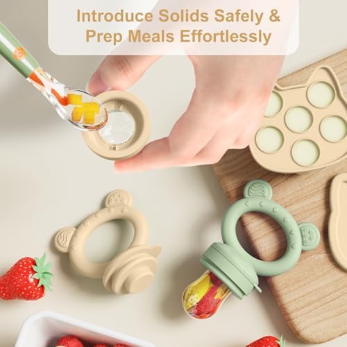 Baby Breastmilk Popsicle Molds & Baby Fruit Feeder, Infant Food Freezer Tray - Image 6