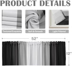 Emvency Valances for Windows, 2 Pack, 52x12 Inch, Geometric Modern - Image 3