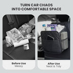 PU Leather Backseat Car Organizer, 2 Mesh Pockets, 9.8×9.8×5.5 in - Image 6