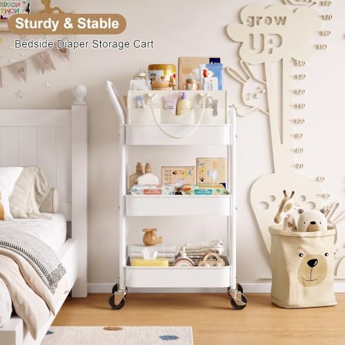 3 Tier Baby Diaper Caddy Cart - Image 4