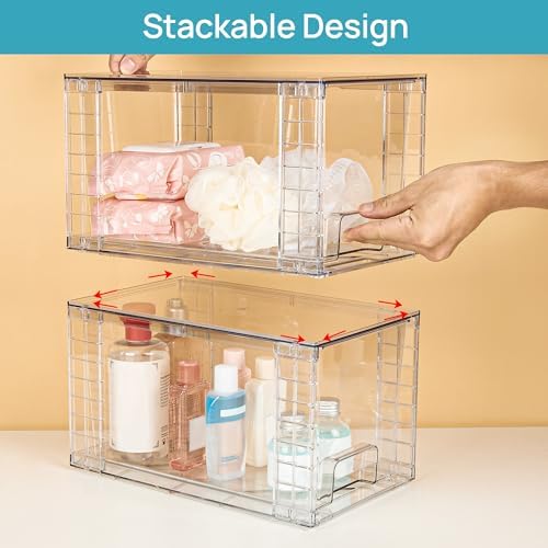 Vtopmart 2 Pack Large Stackable Storage Drawers - Image 4
