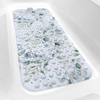 Bathtub Mat Non Slip, 40x16 inch Bath and Shower Safety Mats, Watercolor Green - Image 2