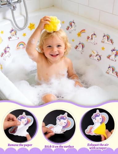 26Pcs Non Slip Bathtub Stickers, Cute Unicorn Stickers - Image 3