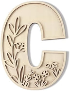Layered 12 Inch Large Wooden Letters C by LonganCraft