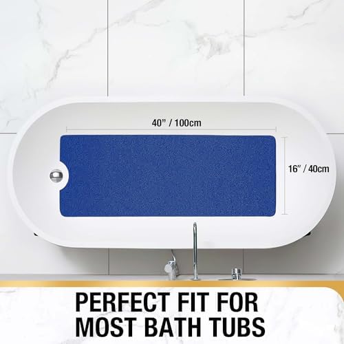 HITSLAM Non Slip Bathtub Mat 40 x 16 Inch, Extra Long Bath Mat - Image 2