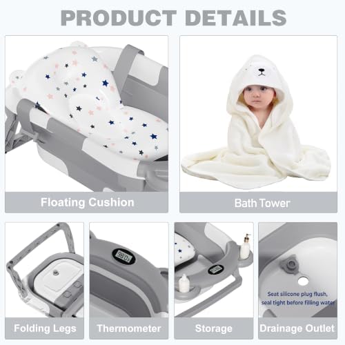MoreFeel Collapsible Baby Bathtub - Image 5