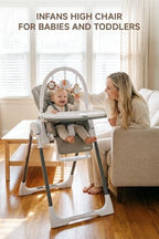 INFANS High Chair for Babies and Toddlers, Foldable Highchair - Image 2
