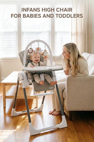 INFANS High Chair for Babies and Toddlers, Foldable Highchair - Image 2