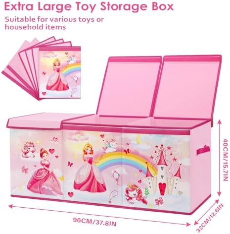 decalsweet Large Toy Box Collapsible Chest Organizer - Image 2