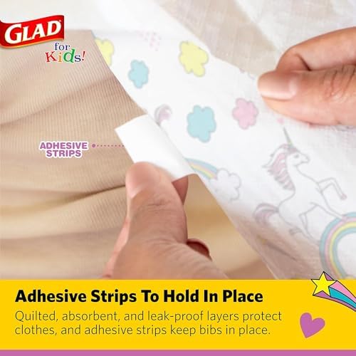 Glad for Kids Disposable Paper Bibs & Crumb Catcher, 30 Ct - Image 5