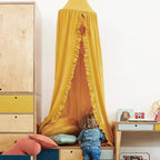 Bed Canopy with Frills Reading Nook Game Tent by Takecareofmomsandbabies