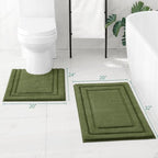 HOMEIDEAS Bathroom Rugs Sets 2 Piece, Super Soft and Absorbent Non Slip - Image 2