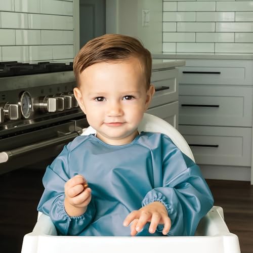 Tiny Twinkle Long Sleeve Bib for Babies & Toddlers | 2-Pack Waterproof Smock - Image 6