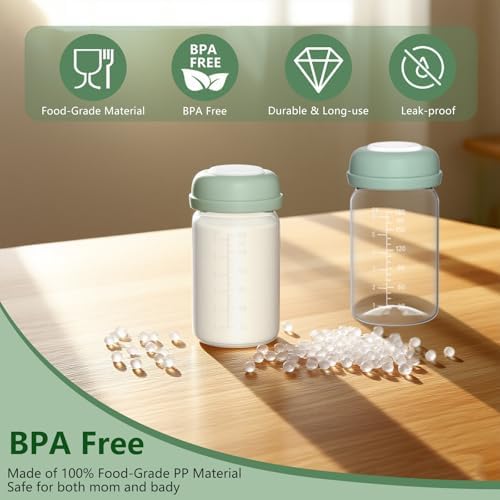 Breastmilk Storage Bottles Collection Bottles, 6oz Wide-Neck Breast Milk - Image 4