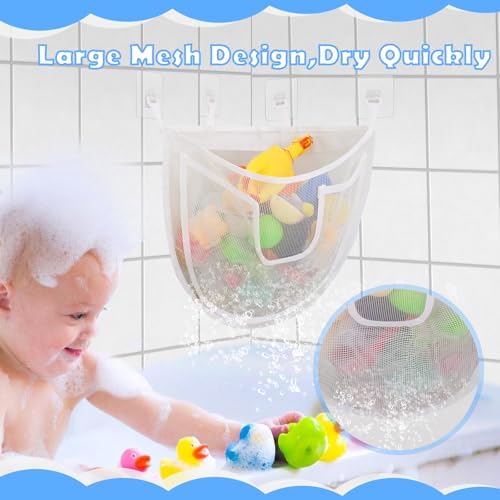 Bath Toys Storage, Corner Bath Toys Bag, Tub Toy Net - Image 5