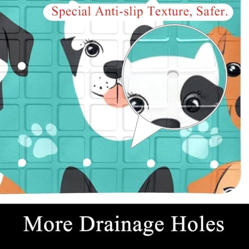 Bathtub Mat Non Slip 26.8x15.1In, Dogs Bath Mat - Image 2