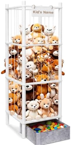 Stuffed Animal Storage with Toys Tray, 57In Large Wooden Stuffy Plushies by Unknown