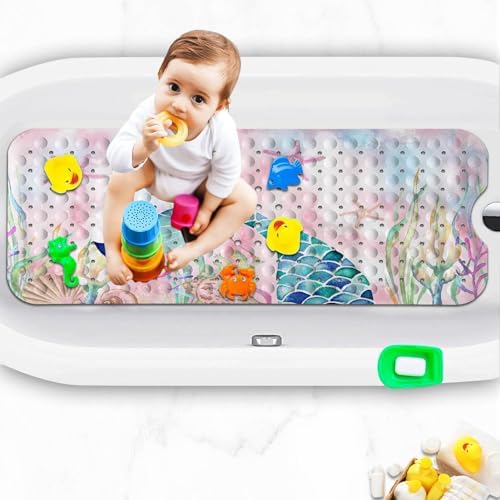 Bathtub Mats for Kids, 40 X 16 Inch Large Washable Bathtub Mat Non Slip for - Image 6