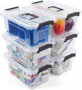Storage Bins with Lids, 7Qt Clear Stackable Storage Containers With Lids Buckle by AREYZIN