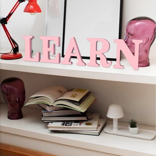 6 Inch Pink Wood Letters Unfinished Wood Letters - Image 6