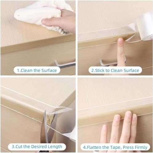 Clear Edge Protector Strip, 1 Pack x 0.8in x 16.4FT - Image 6