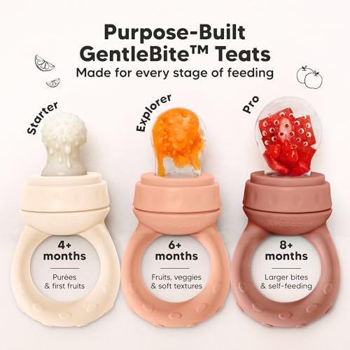 KeaBabies Baby Fruit Feeder 2pk, Silicone Baby Food Feeder - Image 5