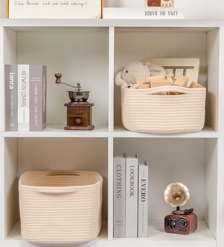 CubesLand Cute and Durable Small Cotton Rope Basket - Image 5