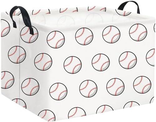 Rectangular Baseball Basket Kids Baby Nursery Storage Basket by HIYAGON