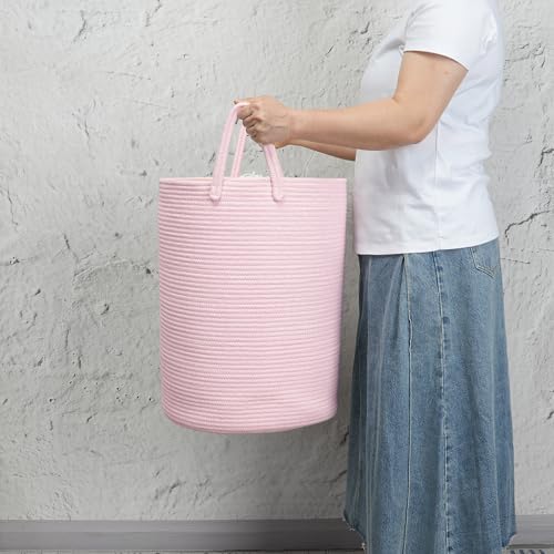 Woven Cotton Rope Laundry Basket - Image 3