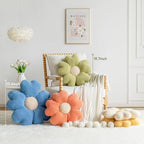 Sioloc Flower Throw Pillow, Cute Daisy Floor Seat Cushion, Aesthetic Fun - Image 2