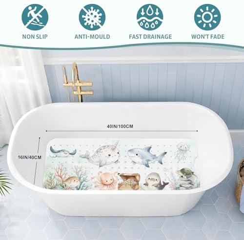 XIYUNTE Bath Mat for Tub Non Slip Bathtub Mat Non Slip 40x16 Baby Bath Mat - Image 3