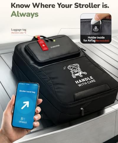 YOREPEK Padded Stroller Bag for Airplane - Image 6