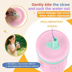 Tronco 12 oz Glass Sippy Cup for Kids & Toddlers | Mason Jar Smoothie Cups - Image 6