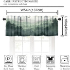 Forest Valance Curtain for Kitchen, Window Treatment Watercolor Green Forest - Image 2